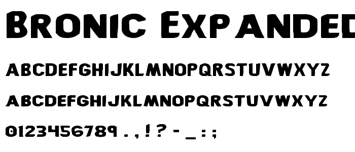 Bronic Expanded font